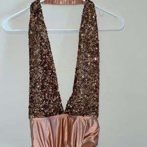 Sxy champagne pink Leotard from Urban Outfitters